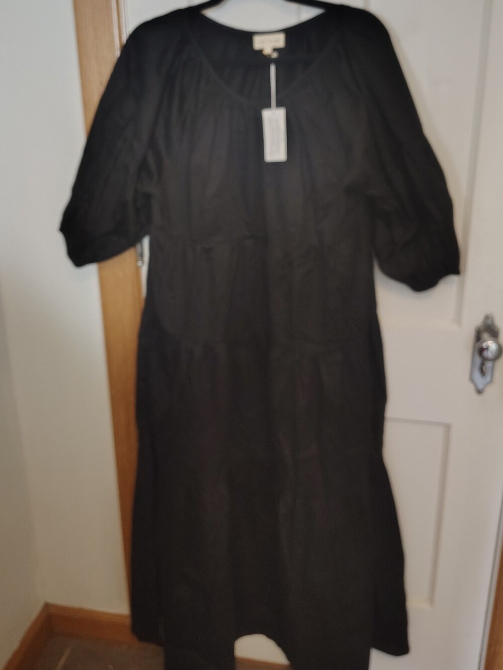 Laude the Label Black Organic Cotton Dress Size L  (NWT)